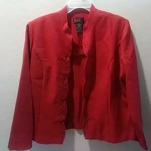 R&K Originals red & black dress jacket 18